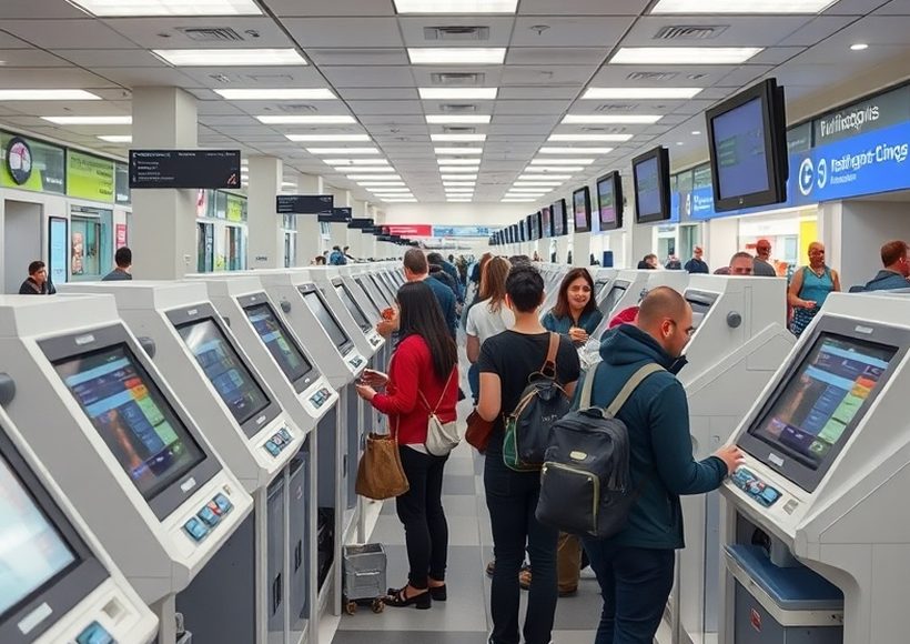 Terminal de autoservicio operativo en una sucursal